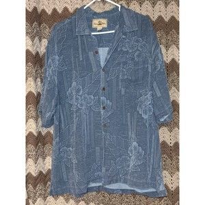 Seven Palm 100% Silk Hawaiian Tropical Shirt XL